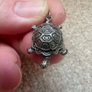 Sterling Silver Turtle Pendant Charm